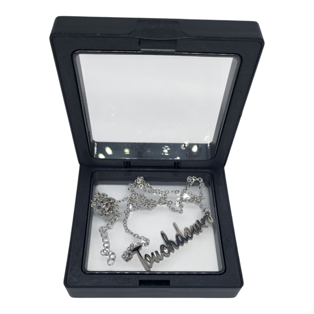 Necklace  Touchdown Custom Made Silver With Gift Box - Picture 2 of 3